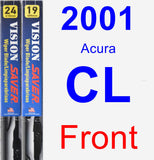 Front Wiper Blade Pack for 2001 Acura CL - Vision Saver
