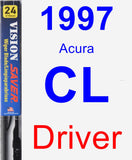 Driver Wiper Blade for 1997 Acura CL - Vision Saver