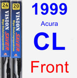 Front Wiper Blade Pack for 1999 Acura CL - Vision Saver