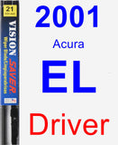 Driver Wiper Blade for 2001 Acura EL - Vision Saver