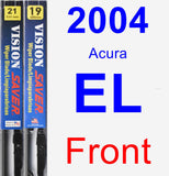 Front Wiper Blade Pack for 2004 Acura EL - Vision Saver