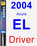 Driver Wiper Blade for 2004 Acura EL - Vision Saver