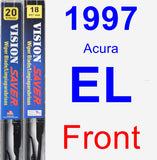 Front Wiper Blade Pack for 1997 Acura EL - Vision Saver