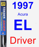 Driver Wiper Blade for 1997 Acura EL - Vision Saver