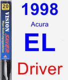 Driver Wiper Blade for 1998 Acura EL - Vision Saver