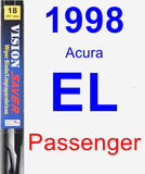 Passenger Wiper Blade for 1998 Acura EL - Vision Saver