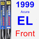 Front Wiper Blade Pack for 1999 Acura EL - Vision Saver