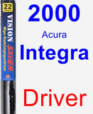 Driver Wiper Blade for 2000 Acura Integra - Vision Saver