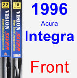 Front Wiper Blade Pack for 1996 Acura Integra - Vision Saver