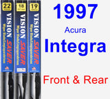 Front & Rear Wiper Blade Pack for 1997 Acura Integra - Vision Saver