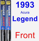 Front Wiper Blade Pack for 1993 Acura Legend - Vision Saver