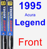 Front Wiper Blade Pack for 1995 Acura Legend - Vision Saver