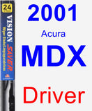 Driver Wiper Blade for 2001 Acura MDX - Vision Saver