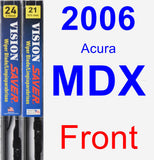Front Wiper Blade Pack for 2006 Acura MDX - Vision Saver