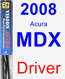 Driver Wiper Blade for 2008 Acura MDX - Vision Saver