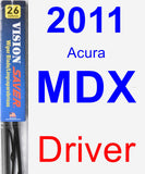 Driver Wiper Blade for 2011 Acura MDX - Vision Saver