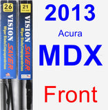 Front Wiper Blade Pack for 2013 Acura MDX - Vision Saver