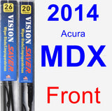 Front Wiper Blade Pack for 2014 Acura MDX - Vision Saver