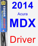 Driver Wiper Blade for 2014 Acura MDX - Vision Saver