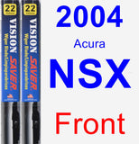 Front Wiper Blade Pack for 2004 Acura NSX - Vision Saver