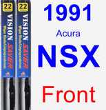 Front Wiper Blade Pack for 1991 Acura NSX - Vision Saver