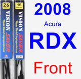 Front Wiper Blade Pack for 2008 Acura RDX - Vision Saver