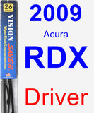 Driver Wiper Blade for 2009 Acura RDX - Vision Saver