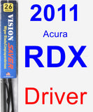 Driver Wiper Blade for 2011 Acura RDX - Vision Saver