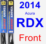 Front Wiper Blade Pack for 2014 Acura RDX - Vision Saver