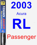 Passenger Wiper Blade for 2003 Acura RL - Vision Saver