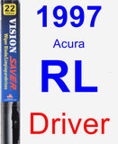 Driver Wiper Blade for 1997 Acura RL - Vision Saver
