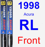 Front Wiper Blade Pack for 1998 Acura RL - Vision Saver
