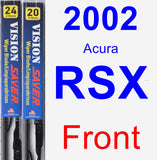 Front Wiper Blade Pack for 2002 Acura RSX - Vision Saver