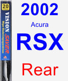 Rear Wiper Blade for 2002 Acura RSX - Vision Saver