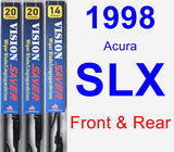 Front & Rear Wiper Blade Pack for 1998 Acura SLX - Vision Saver