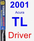 Driver Wiper Blade for 2001 Acura TL - Vision Saver