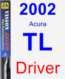 Driver Wiper Blade for 2002 Acura TL - Vision Saver