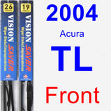 Front Wiper Blade Pack for 2004 Acura TL - Vision Saver