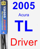 Driver Wiper Blade for 2005 Acura TL - Vision Saver