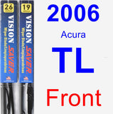 Front Wiper Blade Pack for 2006 Acura TL - Vision Saver