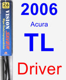 Driver Wiper Blade for 2006 Acura TL - Vision Saver