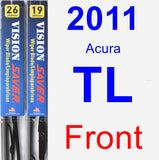Front Wiper Blade Pack for 2011 Acura TL - Vision Saver