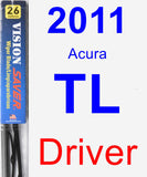 Driver Wiper Blade for 2011 Acura TL - Vision Saver