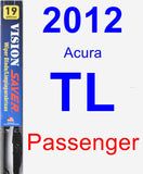Passenger Wiper Blade for 2012 Acura TL - Vision Saver