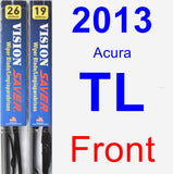 Front Wiper Blade Pack for 2013 Acura TL - Vision Saver