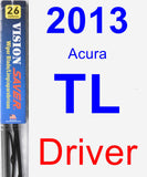 Driver Wiper Blade for 2013 Acura TL - Vision Saver