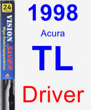 Driver Wiper Blade for 1998 Acura TL - Vision Saver