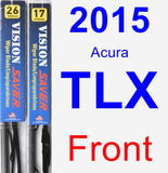 Front Wiper Blade Pack for 2015 Acura TLX - Vision Saver