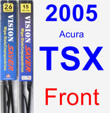 Front Wiper Blade Pack for 2005 Acura TSX - Vision Saver