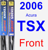 Front Wiper Blade Pack for 2006 Acura TSX - Vision Saver